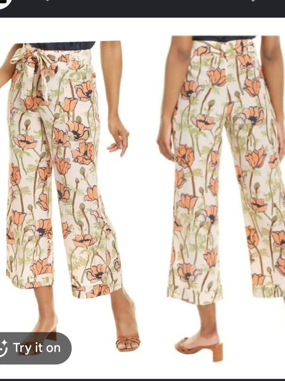 Tory Burch silk poppy pants